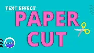 How to created Paper cut text effect | canva tutorials 60