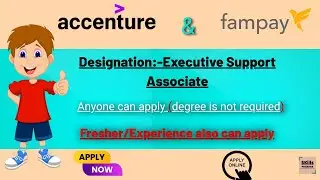 Executive Support Associate || Accenture Executive Support Associate ||  Fampay SUPPORT & OPERATIONS
