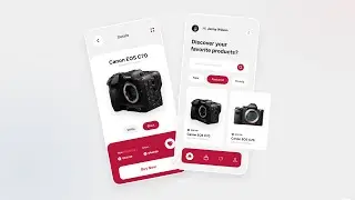 Camera Shop App Design in Figma + Filmora - Speed Art