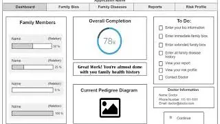 UX prototype demo - Family Health History