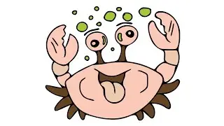 HOW TO DRAW SEA CRAP EASY-LEARN TO GLITTER BABY CRAP STEP BY STEP-DRAWING AND ART PIC