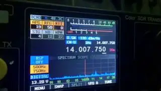 4S7VG 0.5 watts QRPp via mcHF cw mode.