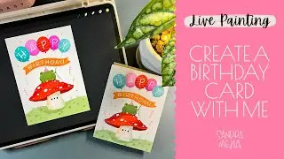 Let’s make a mushroom birthday greeting card in Procreate!