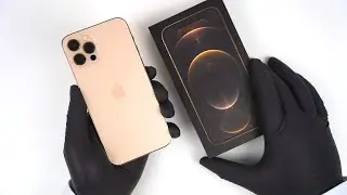 Apple iPhone 12 Pro Gold Unboxing + Gameplay - ASMR