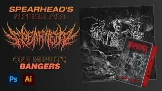 Savage Old School Death Metal Artwork - Photoshop Speed Art [2021]