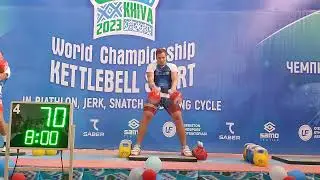 Sergey Balabanov. LC 90 (2*32 kg). WC 2023, Khiva