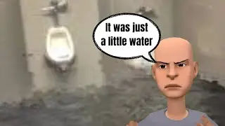 Classic Caillou Floods The School Bathroom/Grounded S1 E9 (Reuploaded)
