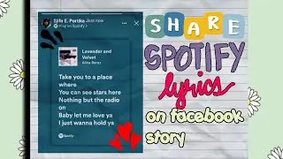 how to share spotify lyrics on Facebook story || RPW tutorials