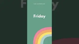 🗓️Days Of The Week in English