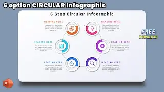 67.PowerPoint Presentation design using SMARTART - 6 Option Cyclic Process Template