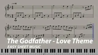 The Godfather - Love Theme (EASY Piano Tutorial + Sheets)