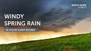 Windy Spring Rain - 10 Hours Sleep Sound - Black Screen
