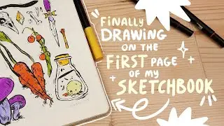 drawing on the first page of my sketchbook ✩彡 finally