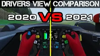 MOTION SIMULATOR DRIVERS VIEW! - F1 2020 vs 2021 Car Comparison | Assetto Corsa