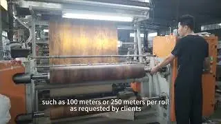 Finished decorative film cut into small rolls