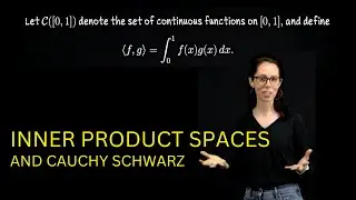 Inner Product Spaces and Cauchy Schwarz, Real Analysis II