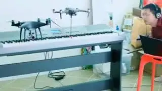 Playing piano music