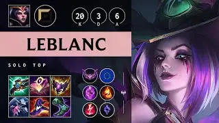 LeBlanc Top vs Yone: Legendary - EUW Master Patch 14.24