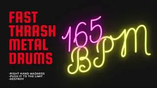 THRASH METAL DRUM TRACK #6| 165 BPM | in the Style of Sepultura