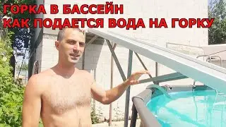 Как я сделал Горку в Каркасный бассейн INTEX. Как подаётся вода на горку. Размеры горки