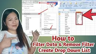 How to FILTER DATA and CREATE Drop down list in EXCEL| Gets Hobbies