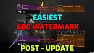 INSTANT Gear Score 600 Farm New World Sword Great Axe How To Get 600 Watermark Instantly New World