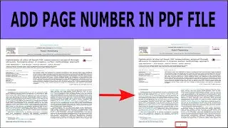 How to add page number in pdf file | How to Add Page Numbers to PDF | Insert page number in pdf