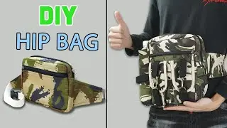 DIY How to make a hip bag from military uniform for beginners