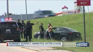 Suspect arrested after highway robbery, police chase in south Wichita
