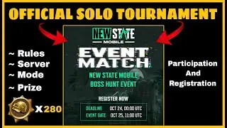 New State Mobile BOSS HUNT Event - Official Solo Tournament - How To Register ? Step By Step Guide