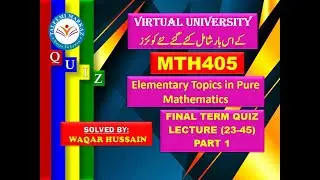 MTH405 FinalTerm Quiz by taleemi markaz 2024