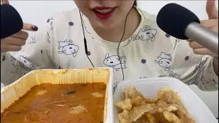 한국어ASMR 마라탕&꿔바로우 먹어보아요💗
