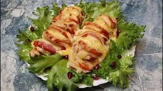 Сочная курочка с салями и моцареллой