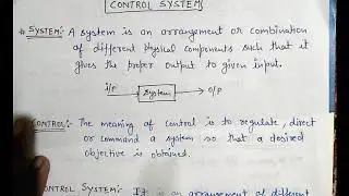 Introduction to control system, what is control system