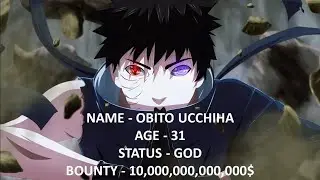 OBITO UCHIHA BOUNTY EDIT #shorts