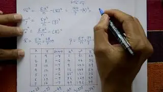 How to solve coefficient of correlation & line of regression example(PART-1)