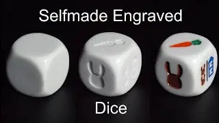 Custom engraved and colored, professional looking acrylic dice (on Snapmaker CNC)