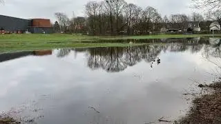 Oversvømmet træningsbane i Vojens