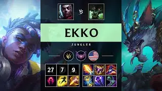 Ekko Jungle vs Warwick: Triple Kill, Legendary - NA Master Patch 14.18