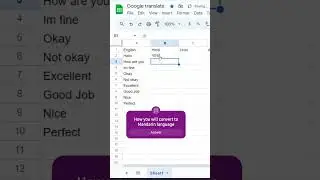 Google translate using Google sheet 