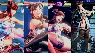 PC Street Fighter 6 - Chun-Li (DNF Dress Mod) Vs Cammy (Swimsuit with Jacket Mod)
