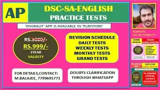 AP DSC SA ENGLISH PRACTICE TESTS | THE BEST ONLINE COACHING | 779969171 | PIE,JL,DL,PL |