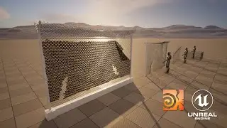 [HOUDINI DIGITAL ASSET] Military Base Camp - Fence Wire Panel Generator