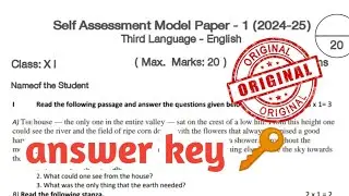 🥳10th class self assignment english viral question paper answer key 2024 ll