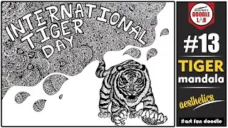 How To Draw TIGER MANDALA || International Tiger Day || Designers Doodle Lab