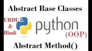 Python Tutorial For beginners | Python object oriented programming (OOP) Abstract classes and method
