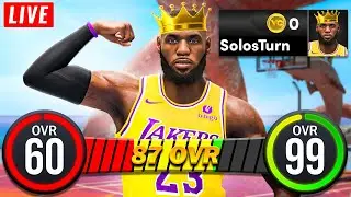60 to 99 OVR COMP STAGE DEBUT (NO MONEY SPENT) LEBRON JAMES 87/99 OVR - BEST 87 OVERALL IN NBA 2K24!