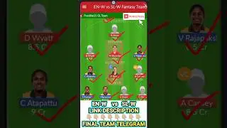 EN-W vs SL-W Dream11 Prediction🔥| EN-W vs SL-W Dream11 Prediction Today Match | EN-W vs SL-W