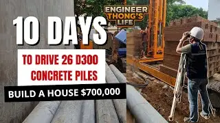 10 Days to Drive 26 D300 Concrete Piles for a $700,000 House!