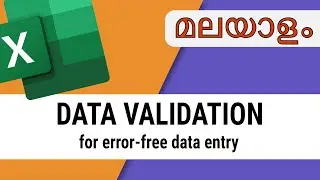 Excel data validation for error-free data entry | Malayalam